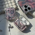 کاور ایرپاد پاپیون موج دار صورتي / Airpods Bowtie wave pink (کد my0383) - Image 2