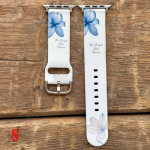 بند اپل واچ سیلیکونی طرحدار لیلیوم لیمیت / apple watch silicon lilyum blue & pink  (کد my0409) - Image 2