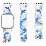 بند اپل واچ سیلیکونی طرحدار دریایی / apple watch silicon sea  (کد my0408) - Image 4
