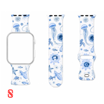 بند اپل واچ سیلیکونی طرحدار دریایی / apple watch silicon sea  (کد my0408) - Image 3