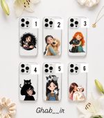 قاب گوشی موبایل کالکشن لاو کت لاو داگ شفاف سفارشی اختصاصی / love dog & love cat (کد ch273)