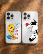 قاب گوشی موبایل کاپلی توییتی و سیلوستر |   Couple Sylvester & Tweety (کد ch286)