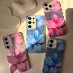 قاب گوشی موبایل لیلیوم صورتی و آبی در دریای بیکران / lily infinite sea blue & pink (کد my0429) - Image 2