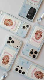 قاب گوشی موبایل پاپی کیوت جاکارتی دار همراه با آویز / cute puppy (کد my0442) - Image 3