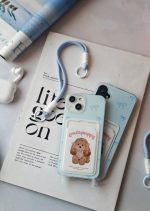 قاب گوشی موبایل پاپی کیوت جاکارتی دار همراه با آویز / cute puppy (کد my0442) - Image 2