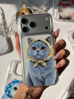 قاب گوشی موبایل گربه های گوگولی شفاف سفارشی / Autumn Cats (کد ch0297) - تصویر 3