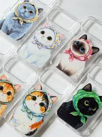 قاب گوشی موبایل گربه های گوگولی شفاف سفارشی / Autumn Cats (کد ch0297)
