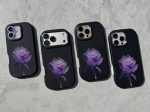 قاب گوشی موبایل سالید رز بنفش آیفونی / purple rose (کد my0482) - تصویر 2