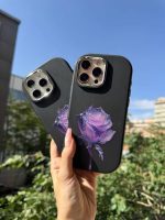 قاب گوشی موبایل سالید رز بنفش آیفونی / purple rose (کد my0482) - تصویر 3